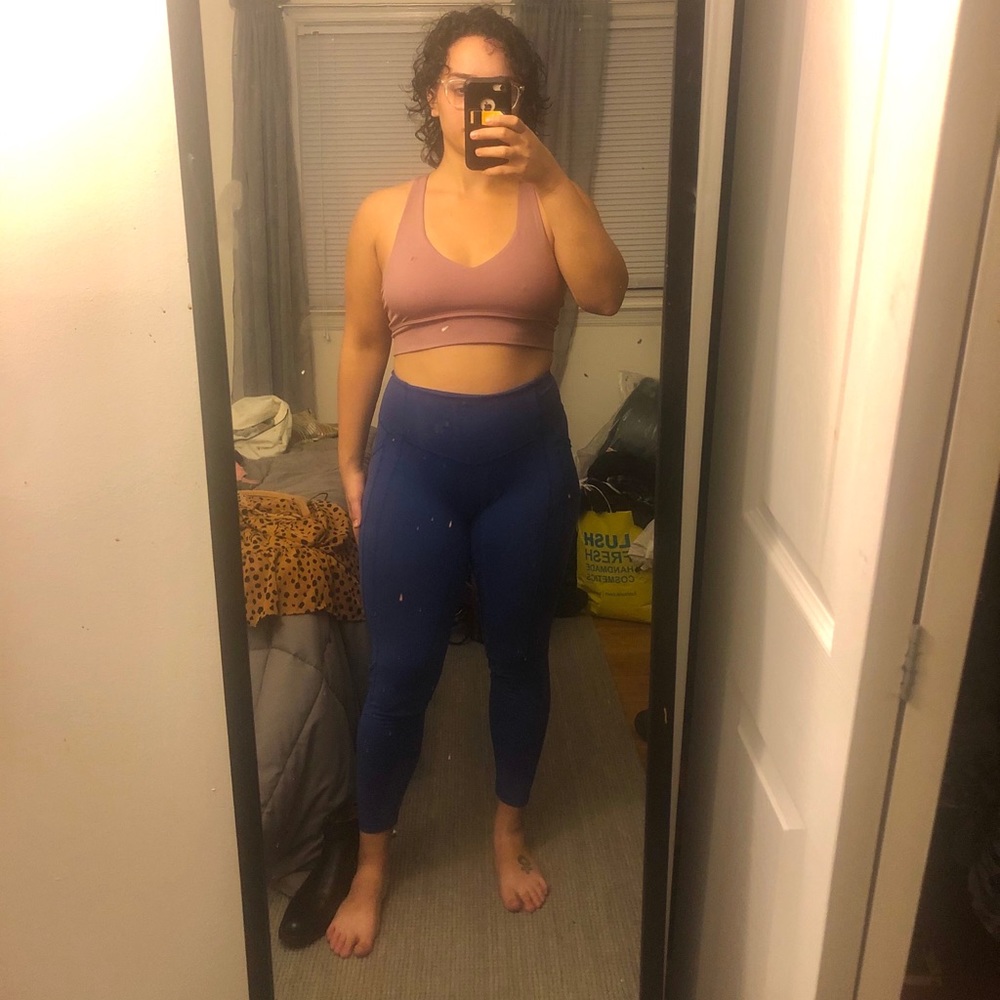 Til You Collapse Blue Leggings